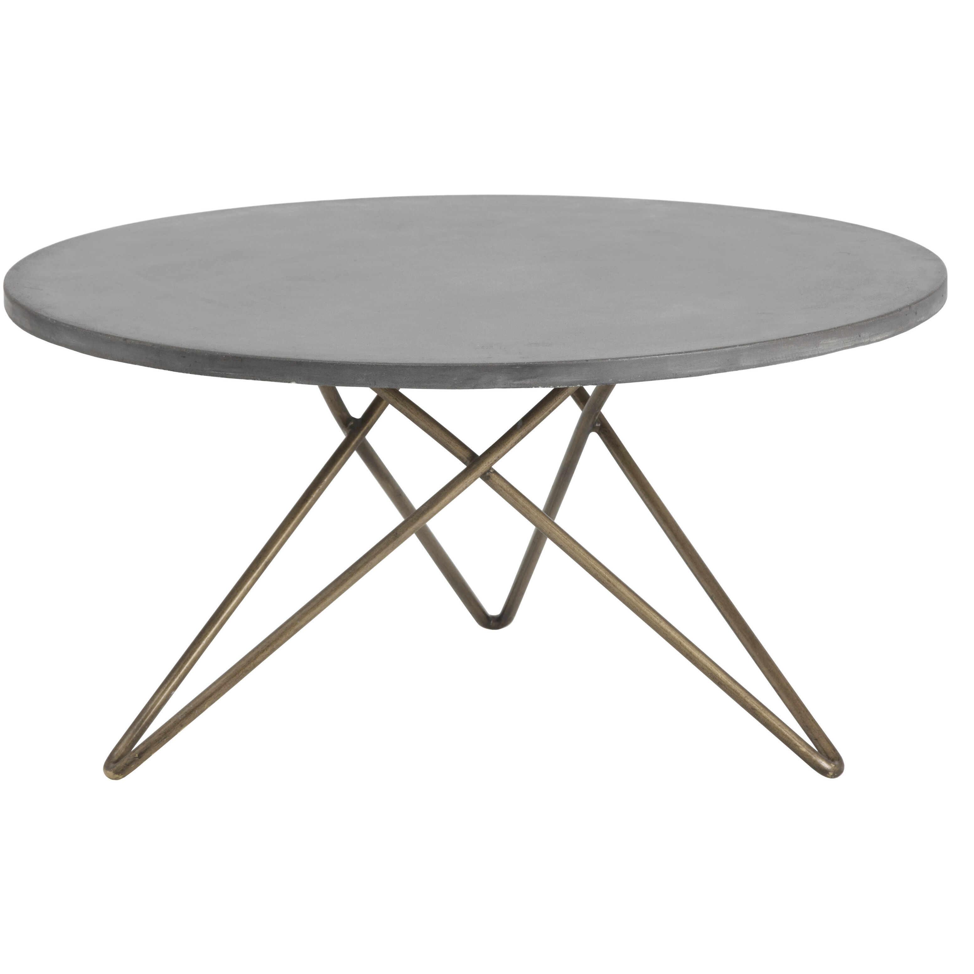 Wesley 35.5 X 17.75 inch Grey / Antique Brass Coffee Table